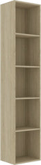 vidaXL - Boekenkast - 40x30x189 - cm - bewerkt - hout - sonoma - eikenkleurig