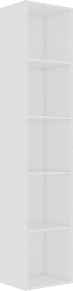 vidaXL - Boekenkast - 40x30x189 - cm - bewerkt - hout - wit