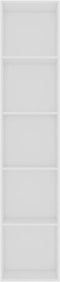 vidaXL - Boekenkast - 40x30x189 - cm - bewerkt - hout - wit