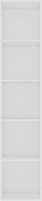 vidaXL - Boekenkast - 40x30x189 - cm - bewerkt - hout - wit