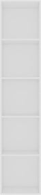 vidaXL - Boekenkast - 40x30x189 - cm - bewerkt - hout - wit