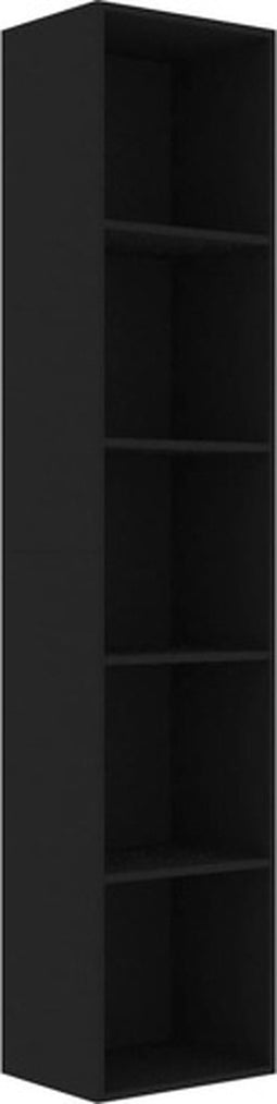 vidaXL - Boekenkast - 40x30x189 - cm - bewerkt - hout - zwart