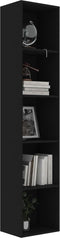 vidaXL - Boekenkast - 40x30x189 - cm - bewerkt - hout - zwart