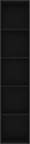 vidaXL - Boekenkast - 40x30x189 - cm - bewerkt - hout - zwart