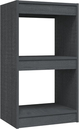 vidaXL - Boekenkast - 40x30x71,5 - cm - massief - grenenhout - grijs