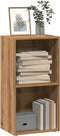 vidaXL - Boekenkast - 40x30x77 - cm - bewerkt - hout - artisanaal - eikenkleurig
