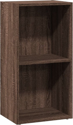 vidaXL - Boekenkast - 40x30x77 - cm - bewerkt - hout - bruin - eikenkleurig