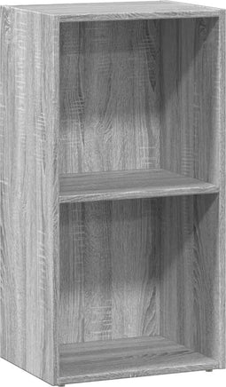 vidaXL - Boekenkast - 40x30x77 - cm - bewerkt - hout - grijs - sonoma - eikenkleurig