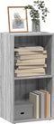 vidaXL - Boekenkast - 40x30x77 - cm - bewerkt - hout - grijs - sonoma - eikenkleurig