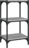 vidaXL - Boekenkast - 40x33x70,5 - cm - hout - en - staal - grijs - sonoma - eikenkleur