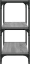 vidaXL - Boekenkast - 40x33x70,5 - cm - hout - en - staal - grijs - sonoma - eikenkleur
