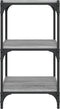 vidaXL - Boekenkast - 40x33x70,5 - cm - hout - en - staal - grijs - sonoma - eikenkleur