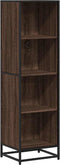 vidaXL - Boekenkast - 40x35x139 - cm - bewerkt - hout - bruin - eikenkleur