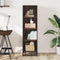 vidaXL - Boekenkast - 40x35x139 - cm - bewerkt - hout - bruin - eikenkleur