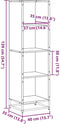 vidaXL - Boekenkast - 40x35x139 - cm - bewerkt - hout - gerookt - eikenkleurig