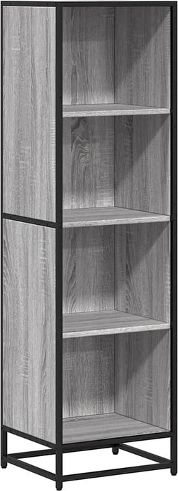 vidaXL - Boekenkast - 40x35x139 - cm - bewerkt - hout - grijs - sonoma - eikenkleurig