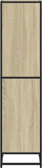 vidaXL - Boekenkast - 40x35x139 - cm - bewerkt - hout - sonoma - eikenkleurig