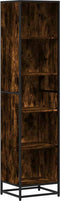 vidaXL - Boekenkast - 40x35x170,5 - cm - bewerkt - hout - gerookt - eikenkleurig