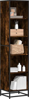 vidaXL - Boekenkast - 40x35x170,5 - cm - bewerkt - hout - gerookt - eikenkleurig
