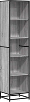 vidaXL - Boekenkast - 40x35x170,5 - cm - bewerkt - hout - grijs - sonoma - eikenkleur