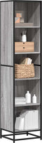 vidaXL - Boekenkast - 40x35x170,5 - cm - bewerkt - hout - grijs - sonoma - eikenkleur