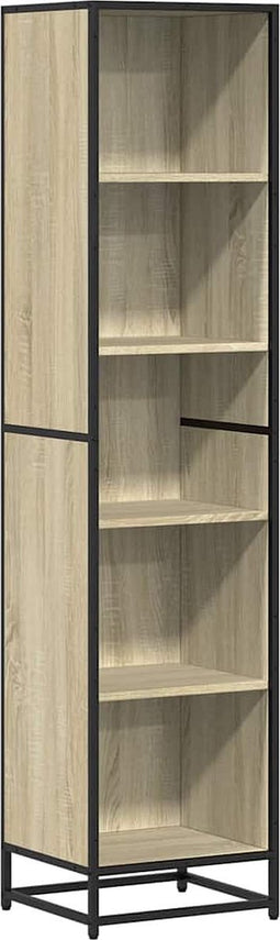 vidaXL - Boekenkast - 40x35x170,5 - cm - bewerkt - hout - sonoma - eikenkleurig