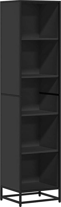 vidaXL - Boekenkast - 40x35x170,5 - cm - bewerkt - hout - zwart