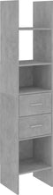 vidaXL - Boekenkast - 40x35x180 - cm - bewerkt - hout - betongrijs