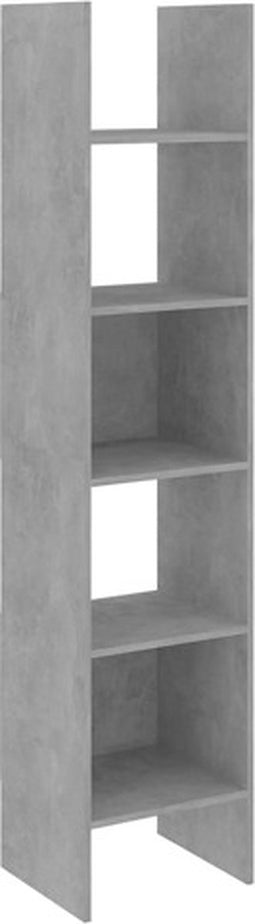 vidaXL - Boekenkast - 40x35x180 - cm - bewerkt - hout - betongrijs