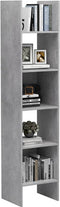 vidaXL - Boekenkast - 40x35x180 - cm - bewerkt - hout - betongrijs