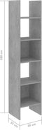 vidaXL - Boekenkast - 40x35x180 - cm - bewerkt - hout - betongrijs