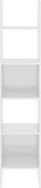 vidaXL - Boekenkast - 40x35x180 - cm - bewerkt - hout - hoogglans - wit