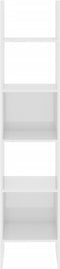 vidaXL - Boekenkast - 40x35x180 - cm - bewerkt - hout - hoogglans - wit