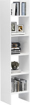 vidaXL - Boekenkast - 40x35x180 - cm - bewerkt - hout - hoogglans - wit