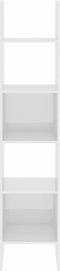vidaXL - Boekenkast - 40x35x180 - cm - bewerkt - hout - hoogglans - wit