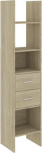 vidaXL - Boekenkast - 40x35x180 - cm - bewerkt - hout - sonoma - eikenkleurig