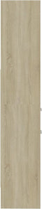 vidaXL - Boekenkast - 40x35x180 - cm - bewerkt - hout - sonoma - eikenkleurig