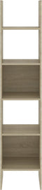 vidaXL - Boekenkast - 40x35x180 - cm - bewerkt - hout - sonoma - eikenkleurig