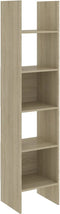 vidaXL - Boekenkast - 40x35x180 - cm - bewerkt - hout - sonoma - eikenkleurig