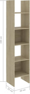 vidaXL - Boekenkast - 40x35x180 - cm - bewerkt - hout - sonoma - eikenkleurig