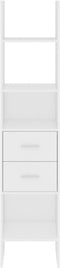 vidaXL - Boekenkast - 40x35x180 - cm - bewerkt - hout - wit