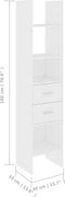vidaXL - Boekenkast - 40x35x180 - cm - bewerkt - hout - wit