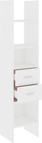 vidaXL - Boekenkast - 40x35x180 - cm - bewerkt - hout - wit