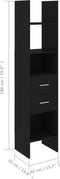 vidaXL - Boekenkast - 40x35x180 - cm - bewerkt - hout - zwart