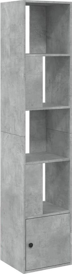 vidaXL - Boekenkast - 40x36x189 - cm - bewerkt - hout - betongrijs