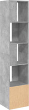 vidaXL - Boekenkast - 40x36x189 - cm - bewerkt - hout - betongrijs
