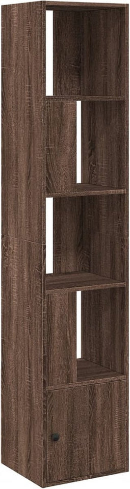 vidaXL - Boekenkast - 40x36x189 - cm - bewerkt - hout - bruin - eikenkleurig