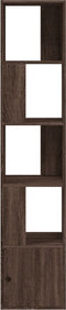 vidaXL - Boekenkast - 40x36x189 - cm - bewerkt - hout - bruin - eikenkleurig