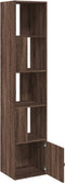 vidaXL - Boekenkast - 40x36x189 - cm - bewerkt - hout - bruin - eikenkleurig
