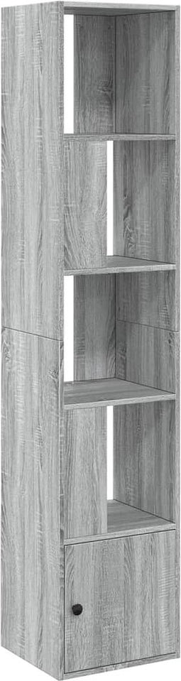 vidaXL - Boekenkast - 40x36x189 - cm - bewerkt - hout - grijs - sonoma - eikenkleurig